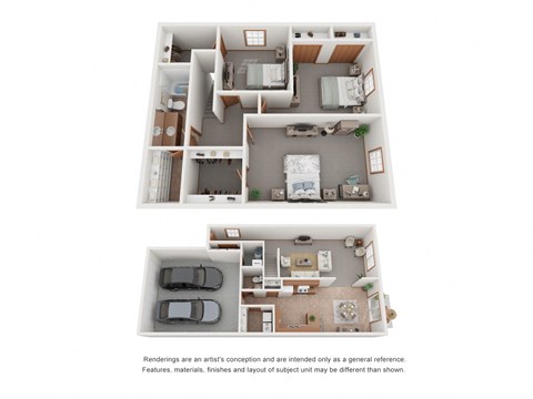 Floor plan for 3 beds, 1.5 baths, 1730 sqft